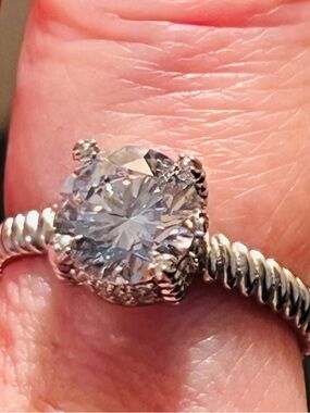 AAA 3.46ctw, Swarovski-grade Austrian Gemstones. Platinum over S925. Brand new.